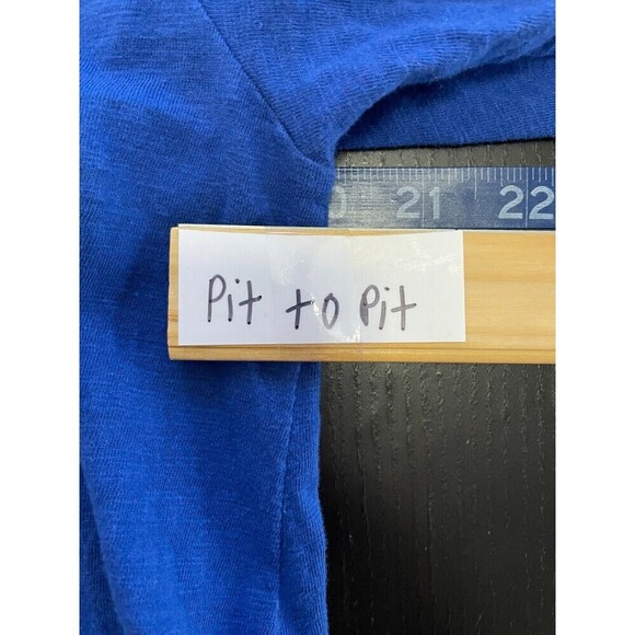 Soft Surroundings Womans Button Up Top Sz L Boho Artsy Sharkbite Hem 3/4 sleeve - Picture 12 of 14